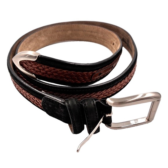 Tommy Bahama Men's Leather Belt Warm 2-Tone Brown Preppy SIZE 40 - Picture 1 of 11